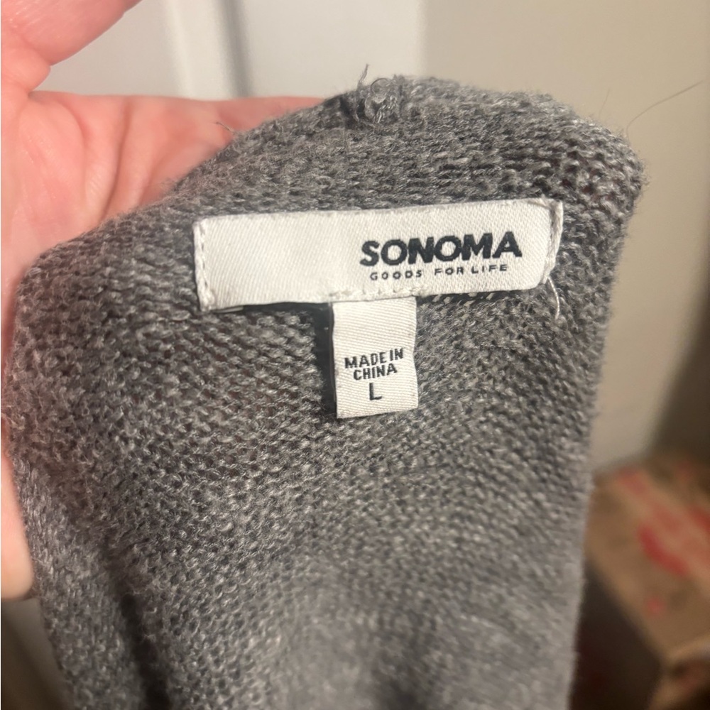 SONOMA Women's Heather Gray Knit Sweater